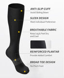 3 Pairs Compression Socks(20-30 mmHg) for Women and Men Black