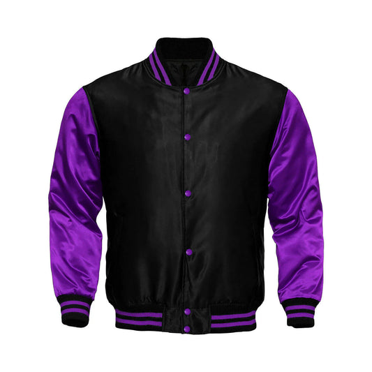Hatch Sports Mens Satin Jacket Black/Purple