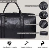 Oversized Duffle Travel Bag Waterproof Leather Weekend Bag Large Carry On