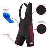 Mens Cycling Shorts Bib Shorts 4D Gel Padded Bicycle Riding Active wear Shorts featuring breathable mesh and gel padding.