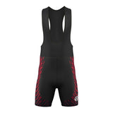 Mens Cycling Shorts Bib Shorts 4D Gel Padded Bicycle Riding Active wear Shorts with a stylish red design.