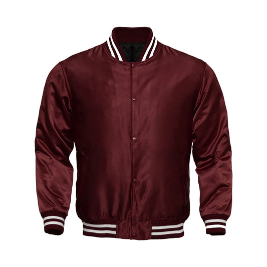 Hatch Sports Mens Satin Jacket Maroon
