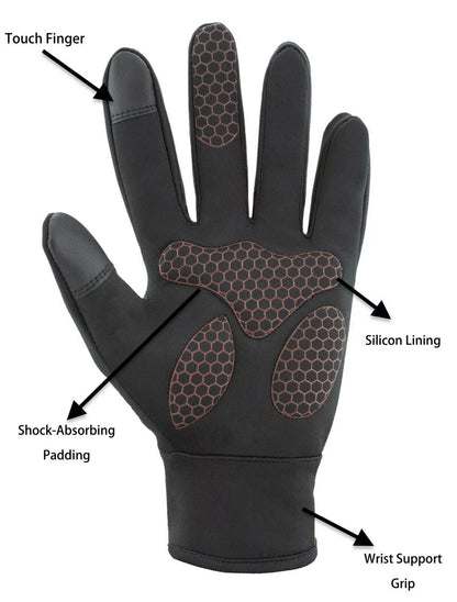 Winter Gloves Work, Cycling Sports, Gym Gloves Green