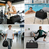 Gym Bag for Men Women, Sports Bag with Shoes Compartment and Wet Pocket 30L
