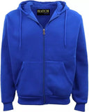 Adult Unisex Zip Plain Fleece Hoodie Hooded Jacket Mens Sweatshirt Jumper XS-5XL