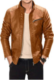 Leather Jacket Men Lightweight Bomber Jackets and Coats