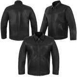 Mens Leather Jacket Casual Stylish Genuine Cowhide Leather Coat - Hatch Sports