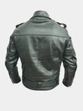 Mens Leather Jacket Genuine Cowhide Motorcycle Coat Fashion Motorbike Jacket Hatch Sports