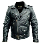 Classic Leather Motorcycle Jacket for Men – Premium Cowhide Leather Riding Jacket - Hatch Sports