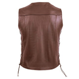 Premium Classic Men's Genuine Leather Vest Stylish High Quality Motorcycle Vest - Hatch Sports