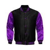 Hatch Sports Mens Satin Jacket Black/Purple - Hatch Sports