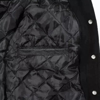 Hatch Sports Men’s Varsity Baseball Jacket Wool Body Genuine Cowhide Leather Arms Varsity - Hatch Sports