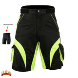 MTB Shorts Men's Cycling Off Road Team Racing Baggy Bicycle Padded Liner Shorts - Hatch Sports