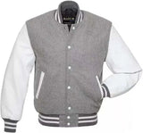 Hatch Sports Men’s Varsity Baseball Jacket Wool Body Genuine Cowhide Leather Arms Varsity - Hatch Sports