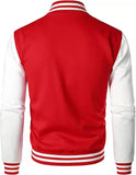 New Men's Premium Classic Snap Button Vintage Baseball Letterman Varsity Jacket - Hatch Sports