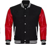 Hatch Sports Men’s Varsity Baseball Jacket Wool Body Genuine Leather Arms Letter - Hatch Sports