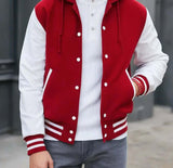 Classic Varsity Letterman Hoodie Leather Hatch Sports