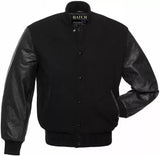 Hatch Sports Men’s Varsity Baseball Jacket Wool Body Genuine Leather Arms - Hatch Sports