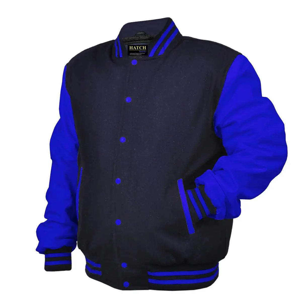 Hatch Sports Woman Jacket Wool+Leather Navy Blue/Blue - Hatch Sports