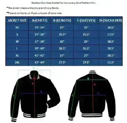 Men's Classic Letterman Varsity Leather Bomber Jacket - Hatch Sports