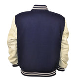 Hatch Sports Woman Jacket Wool+Leather Navy Blue/Cream - Hatch Sports