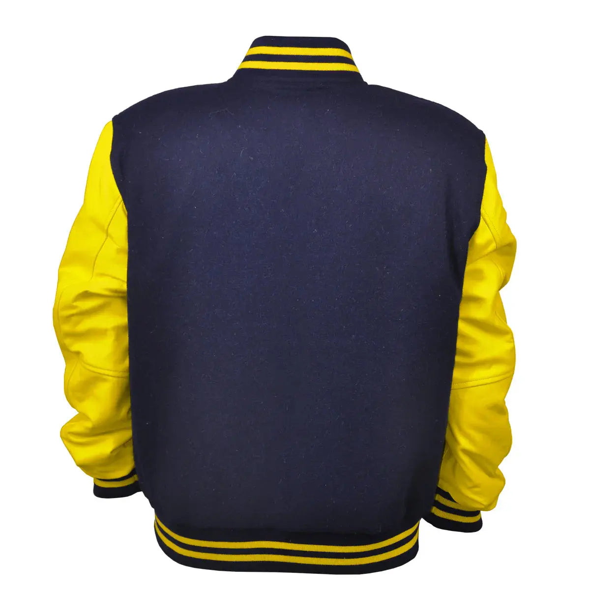 Hatch Sports Woman Jacket Wool+Leather Navy Blue/Yellow - Hatch Sports