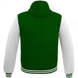 Hatch Sports Women Hoodie Wool+Leather Green/White - Hatch Sports