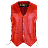Premium Classic Men's Genuine Leather Vest Stylish High Quality Motorcycle Vest - Hatch Sports