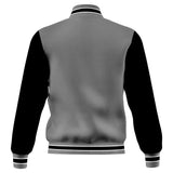 Hatch Sports Men's Jacket Fleece Outdoor Winter Bomber Letterman Jackets Grey/Black - Hatch Sports