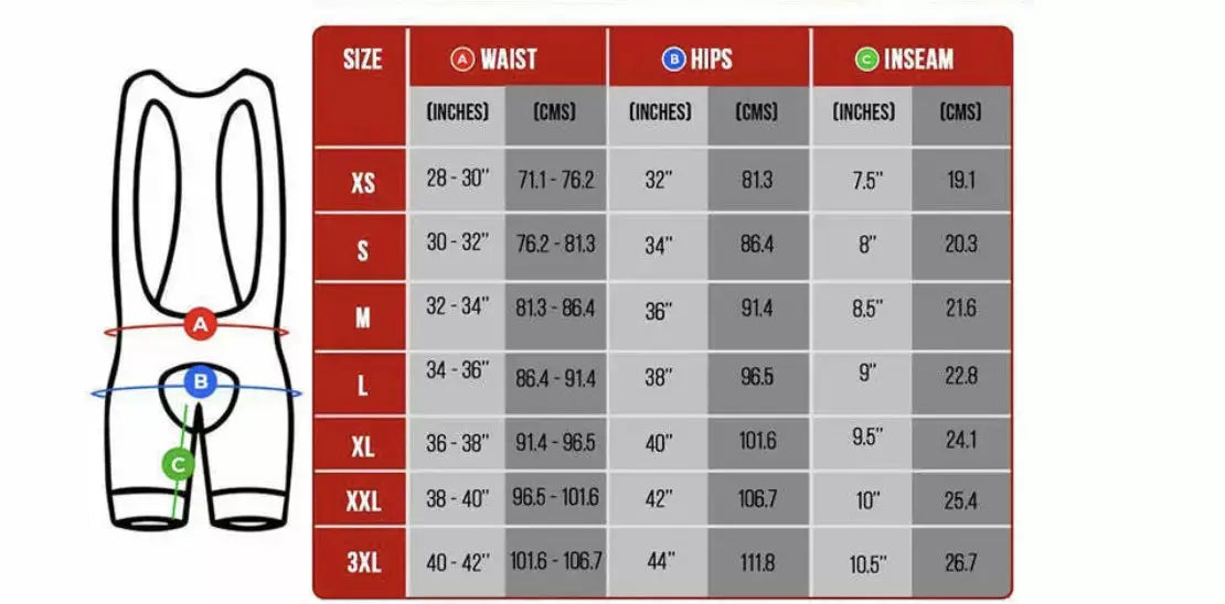 Mens Pro Cycling Bib Shorts Coolmax Padding Outdoor Cycle Gear Pants Shorts - Hatch Sports