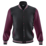 New Men's Premium Classic Snap Button Vintage Baseball Letterman Varsity Jacket