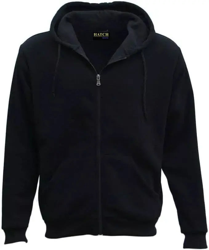Adult Unisex Zip Plain Fleece Hoodie Hooded Jacket Mens Sweatshirt Jumper XS - 5XL - Hatch Sports