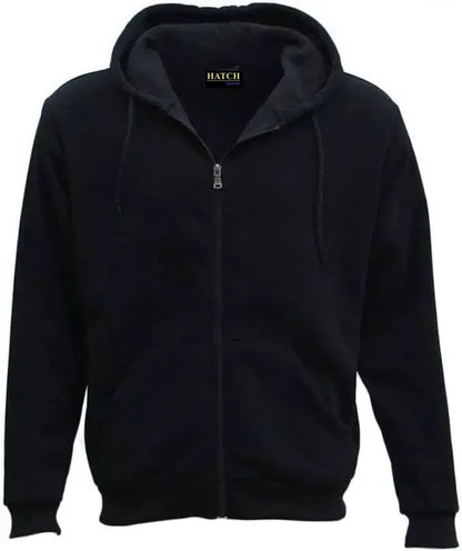 Adult Unisex Zip Plain Fleece Hoodie Hooded Jacket Mens Sweatshirt Jumper XS - 5XL - Hatch Sports
