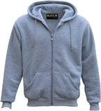 Adult Unisex Zip Plain Fleece Hoodie Hooded Jacket Mens Sweatshirt Jumper XS - 5XL - Hatch Sports