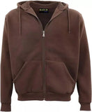 Adult Unisex Zip Plain Fleece Hoodie Hooded Jacket Mens Sweatshirt Jumper XS-5XL