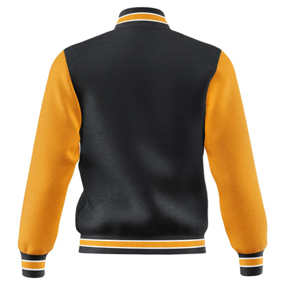 Hatch Sports Mens Varsity Jacket Fleece Outdoor Winter Bomber Jackets Black/Gold