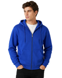 Adult Unisex Zip Plain Fleece Hoodie Hooded Jacket Mens Sweatshirt Jumper XS-5XL