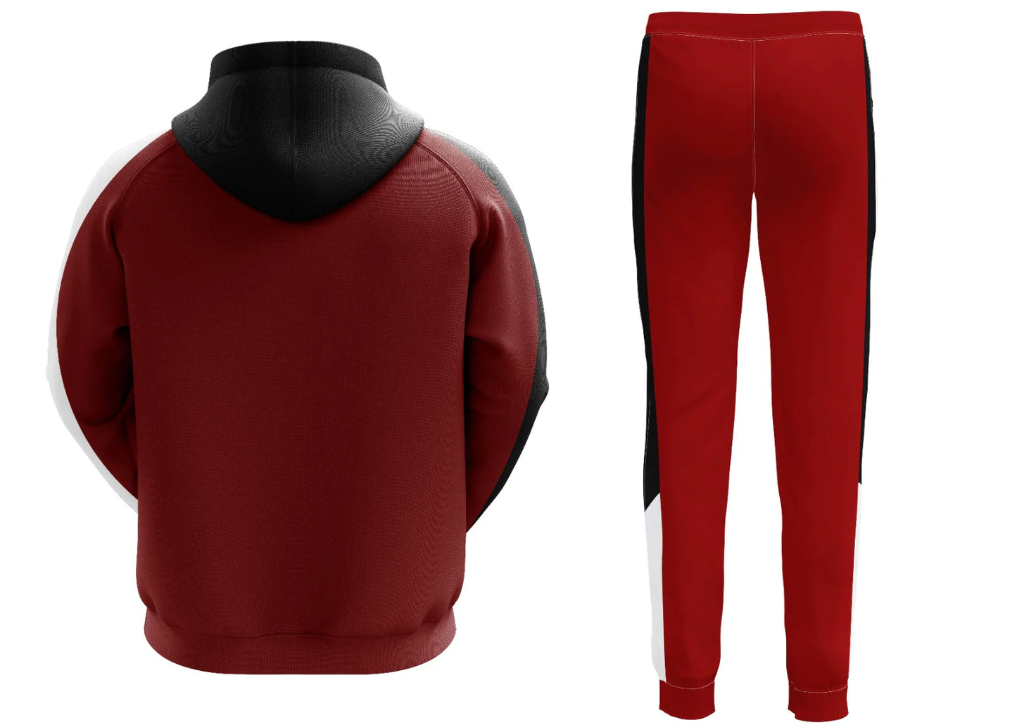 Hooded Plain Tracksuit Fleece Ribbed Cuff Sweatshirts Cotton Blend Joggers Oversize