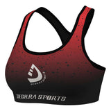 Women Bra | Shorts set Sportswear Antishock Running Gym, Yoga Tights Breathable in red and black design