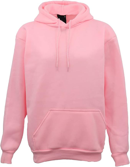 Adult Unisex Men's Basic Plain Hoodie Pullover Sweater Sweatshirt Jumper XS-8XL