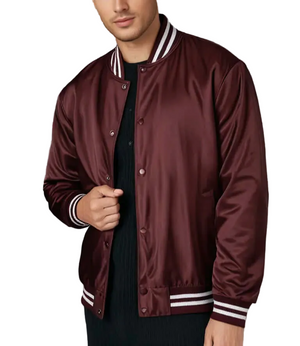 Hatch Sports Mens Satin Jacket Maroon Hatch Sports