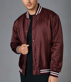 Hatch Sports Mens Satin Jacket Maroon Hatch Sports