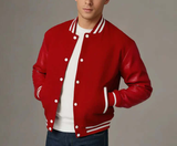 Varsity Bomber Jacket Wool Leather Hatch Sports