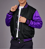 Hatch Sports Mens Satin Jacket Black/Purple Hatch Sports