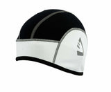 Cycling Skull Cap Under Helmet Motorcycle Biking Bicycle Thermal Hat Ear Cover in black and white design.