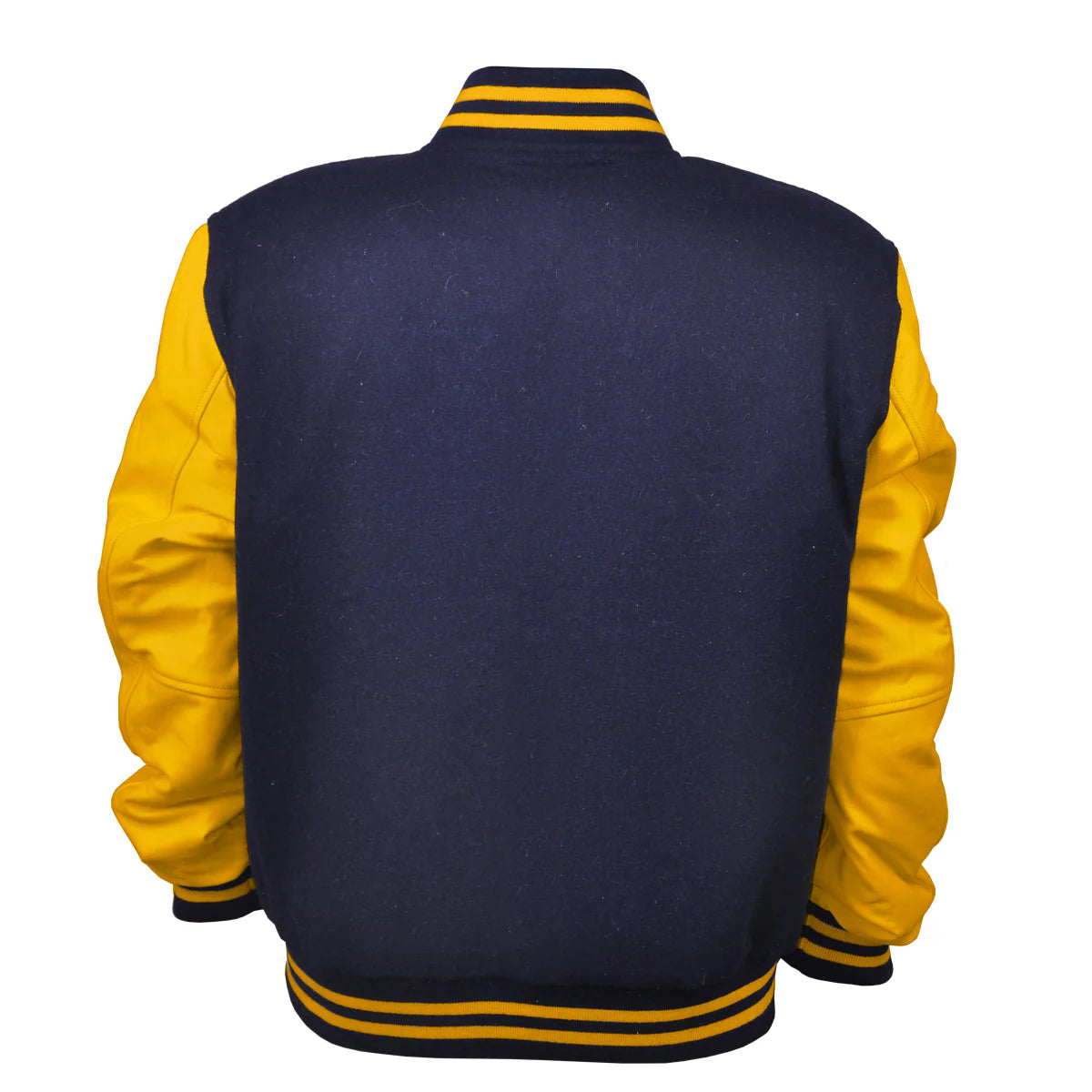 Hatch Sports Woman Jacket Wool+Leather Navy Blue/Gold