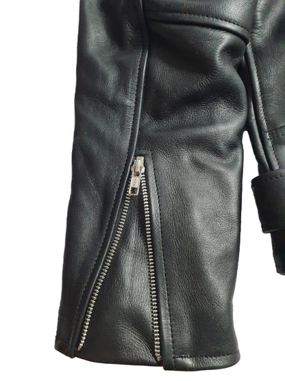 Classic Leather Motorcycle Jacket for Men – Premium Cowhide Leather Riding Jacket