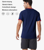 3 Pack Men's Athletic Running T-Shirts, Quick-Drying Moisture Wicking Crew Neck