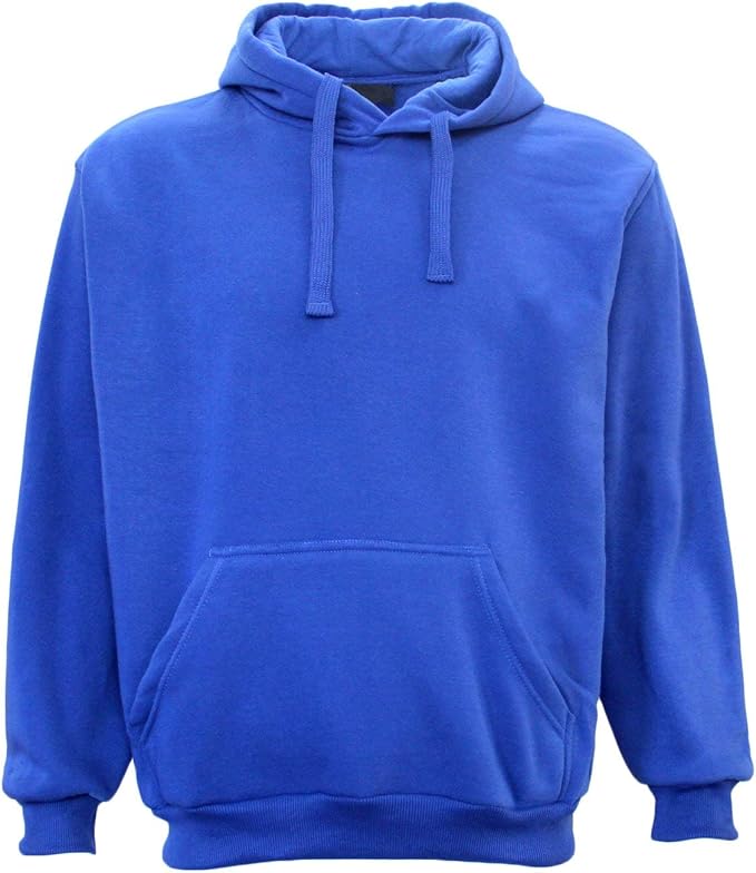 Adult Unisex Men's Basic Plain Hoodie Pullover Sweater Sweatshirt Jumper XS-8XL