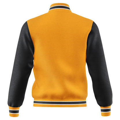Hatch Sports  Mens Letterman Varsity Jacket Fleece Outdoor Winter Bomber Jackets Gold/Black
